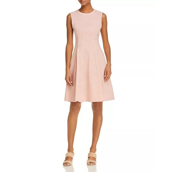 Theory Modern Tea Organic Linen Crunch Wash Dress Pink Ballet - 6 - Picture 1 of 8